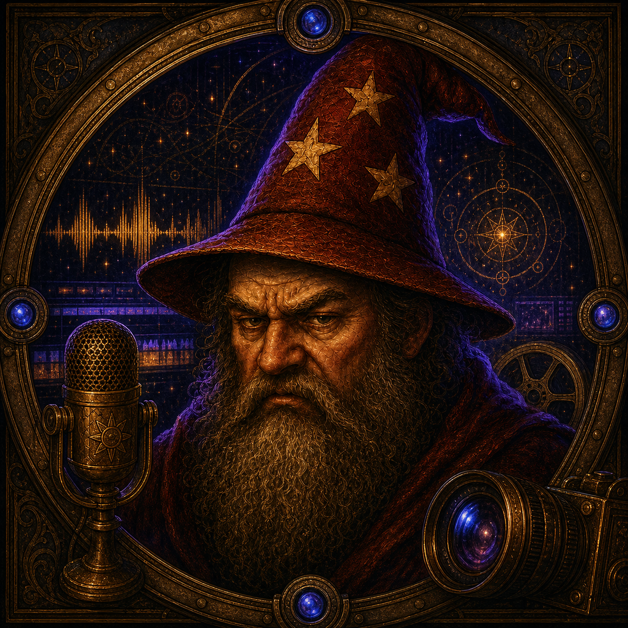 Malgrin broadcasting from the Bad Wizard Design lab